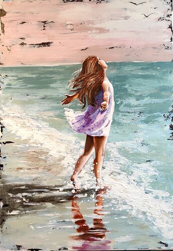 "LIKE A SEAGULL" by Elena Kraft, Painting for Sale on Select