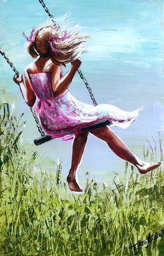 "SUMMER SWING" by Elena Kraft, Painting for Sale on Select