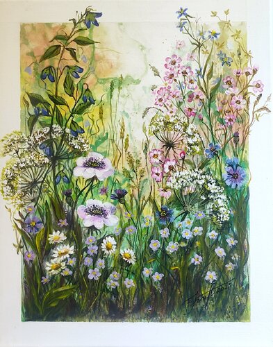 "Summer meadow II" by Elena Kraft, Painting for Sale on Select