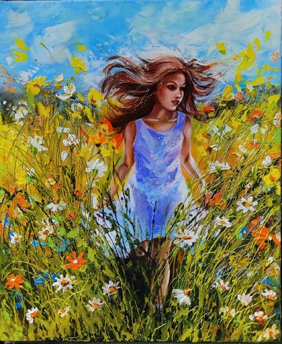 "Ginger Fun" by Elena Kraft, Painting for Sale on Select