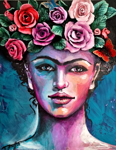 "Frida. Bloom of the Spirit" by Elena Kraft, Painting for Sale on Select
