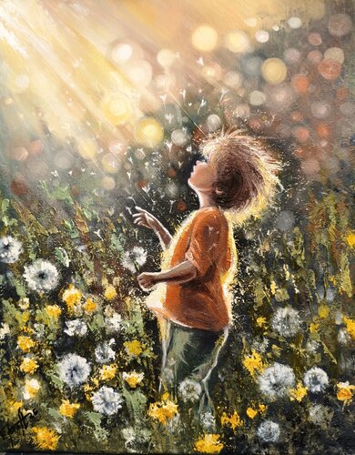 "Dandelion" by Elena Kraft, Painting for Sale on Select
