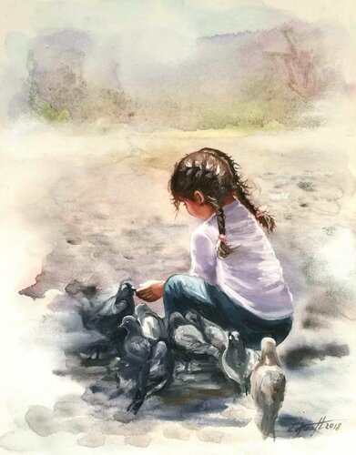 "BIG HEART" by Elena Kraft, Painting for Sale on Select