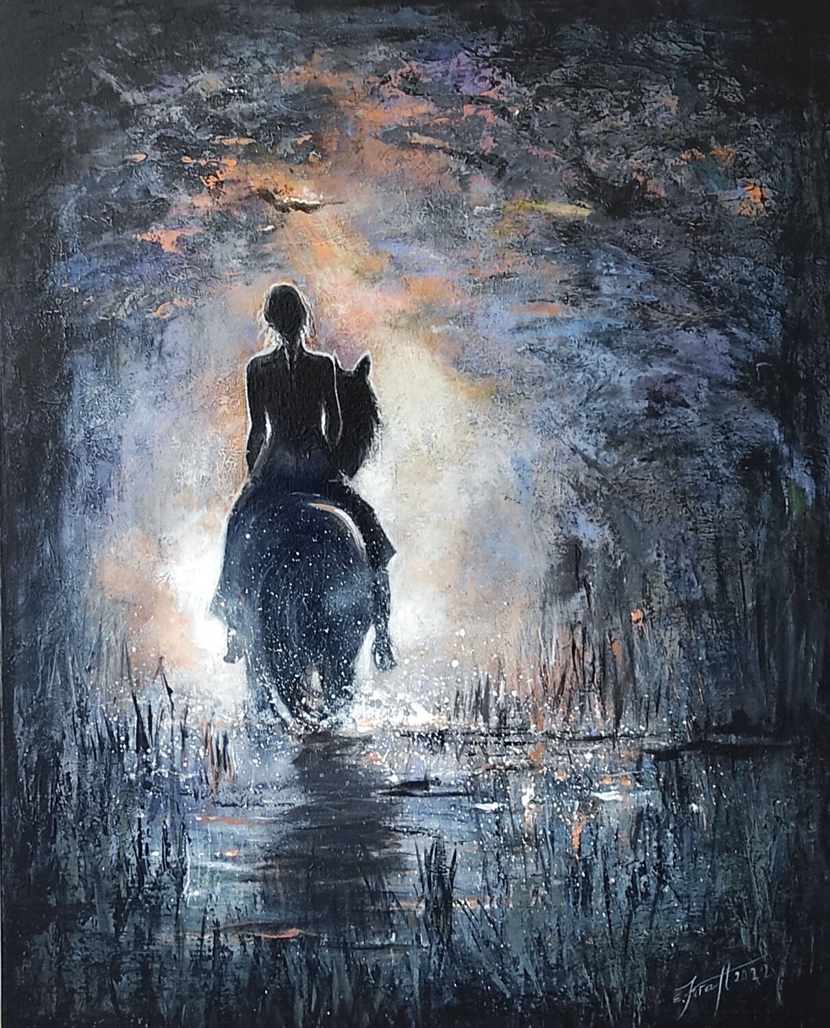 "ROMEO AND JULIA " Elena Kraft Original painting for sale