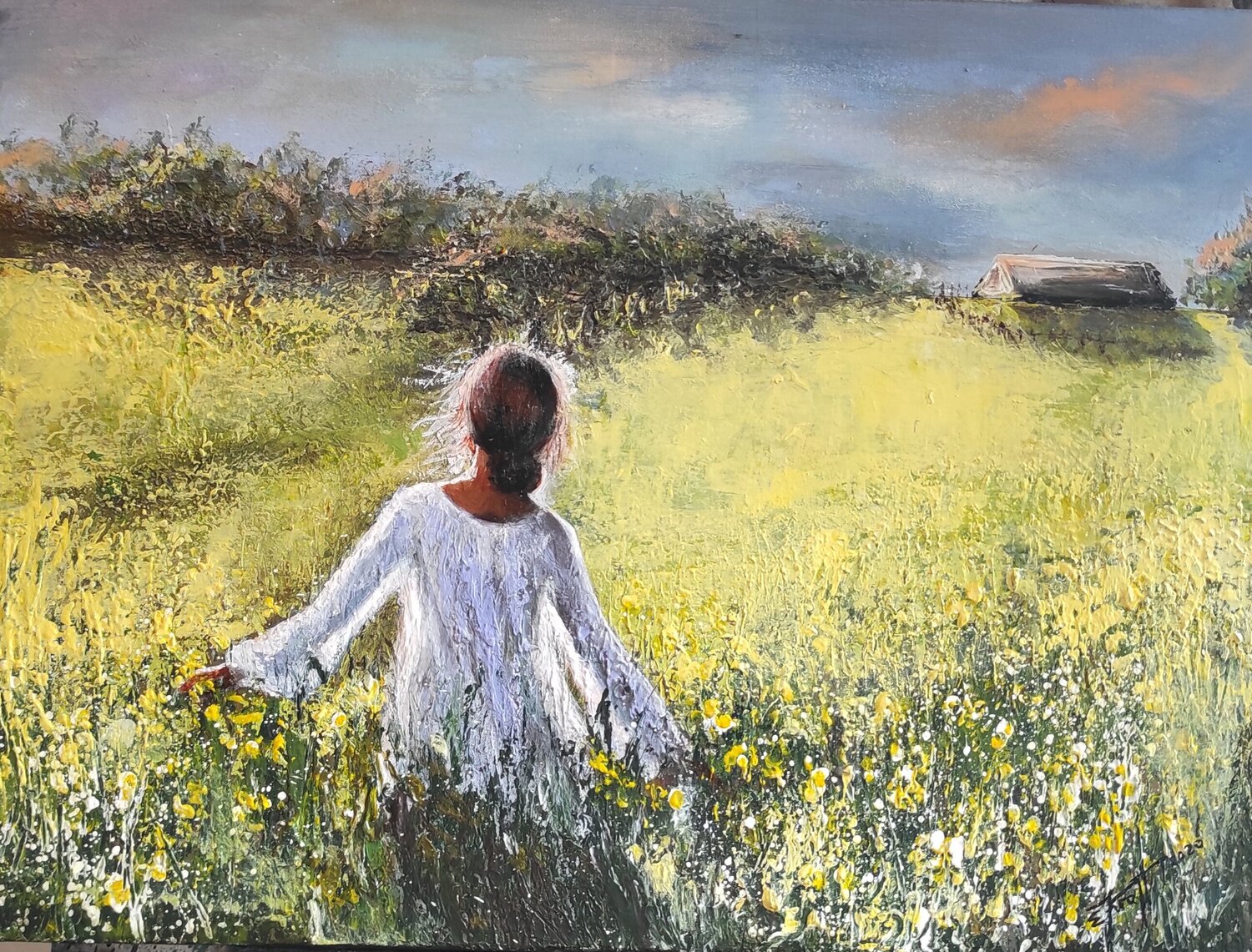 "Rapsfeld" Elena Kraft Original painting for sale
