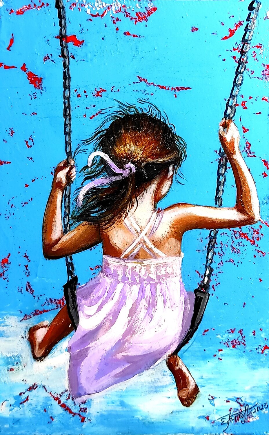 "Winged Swing" Elena Kraft Original painting for sale