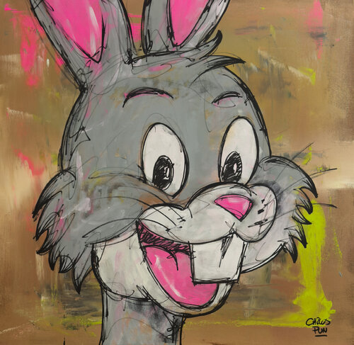 Old Bugs Bunny sketch portrrait by Carlos Pun, Painting for Sale on Select