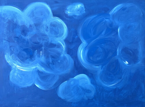 i went to the ocean to breath and i saw a beautiful sky by Carlos Pun, Painting for Sale on Select