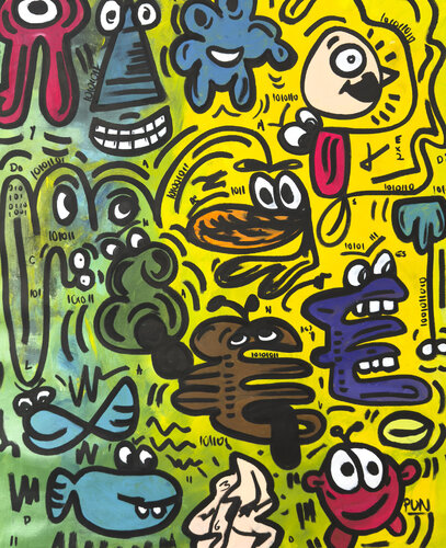 mom i am going to the park to play with my friends by Carlos Pun, Painting for Sale on Select