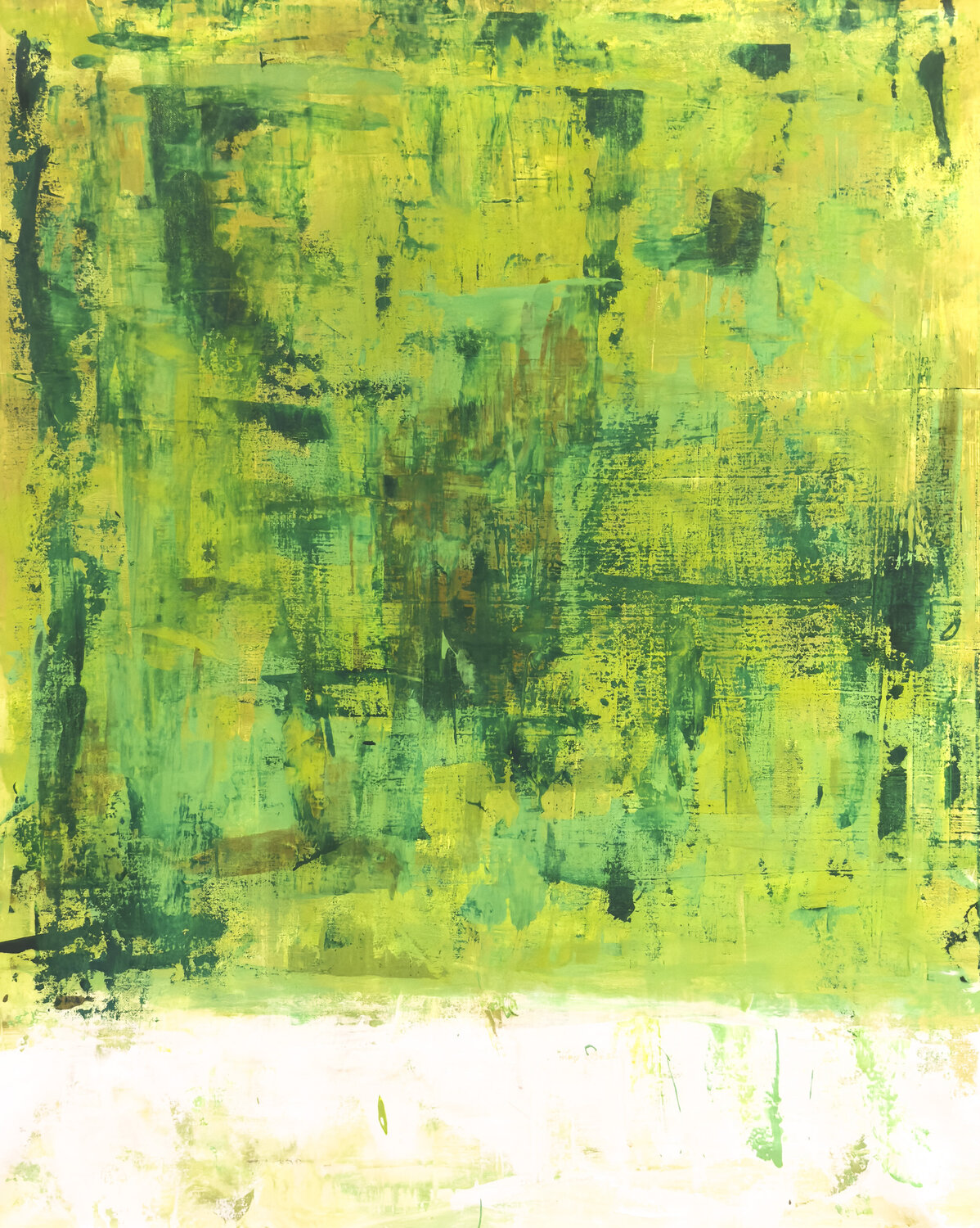 Esmerald beach - abstract neon series Carlos Pun Original painting for sale