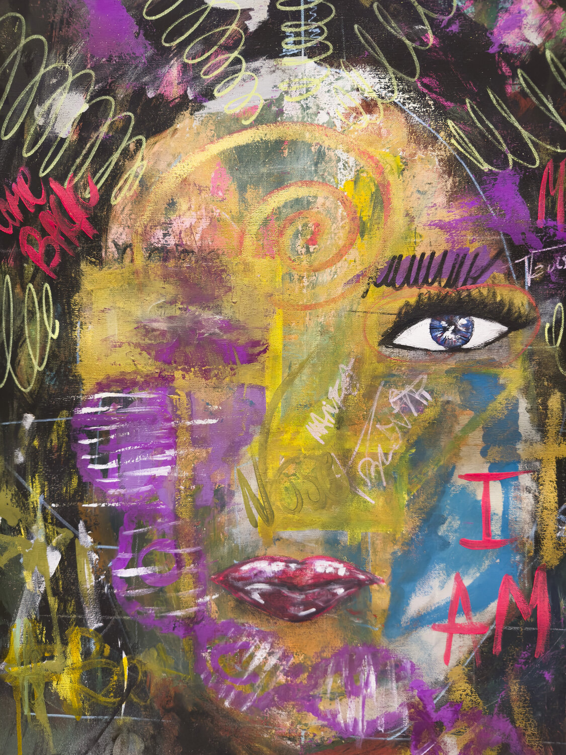 Untitled portrait 180825 Carlos Pun Original painting for sale