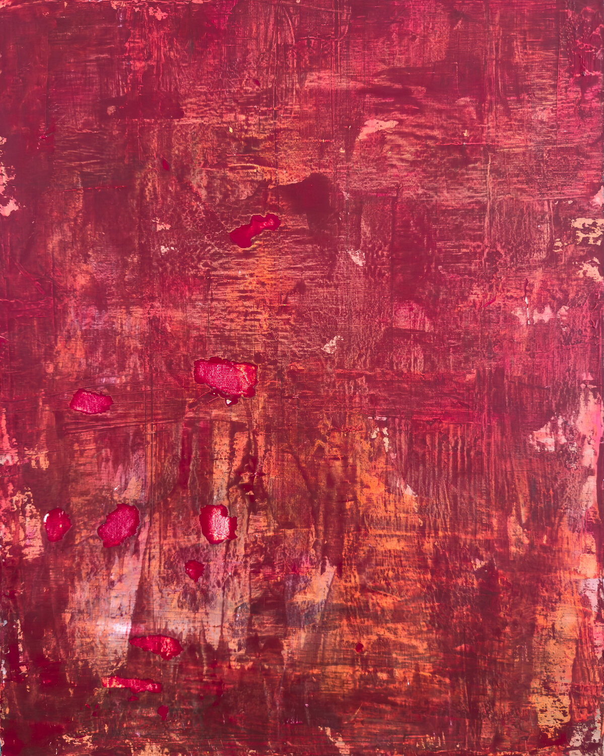 i am ok,  just bleeding a little. Carlos Pun Original painting for sale