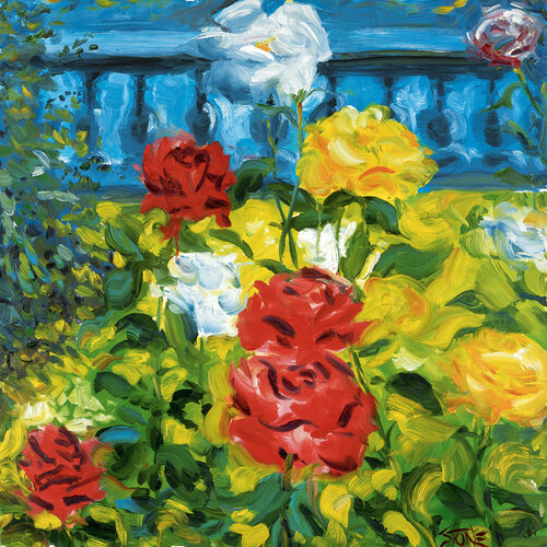 Roses Praha by Bill Stone, Painting for Sale on Select
