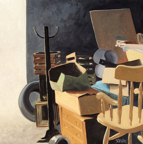 In The Barn by Bill Stone, Painting for Sale on Select