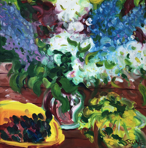 Flowers and Berries by Bill Stone, Painting for Sale on Select