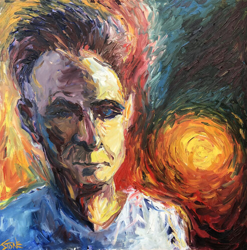 Ted Racing the Sun by Bill Stone, Painting for Sale on Select