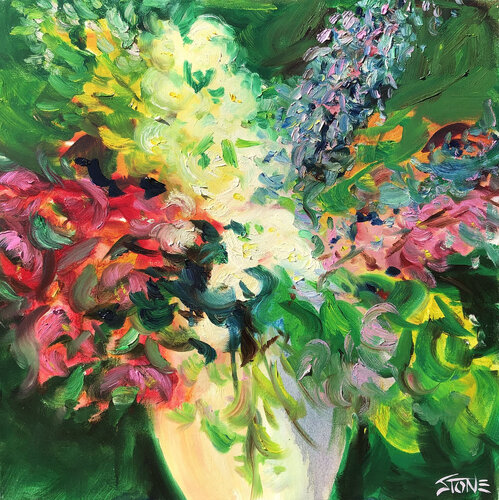 Impression in Pink by Bill Stone, Painting for Sale on Select