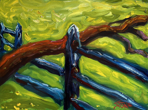 Broken Fence by Bill Stone, Painting for Sale on Select