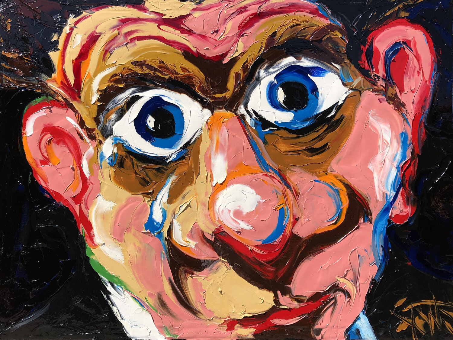 Crying Man Bill Stone Original painting for sale