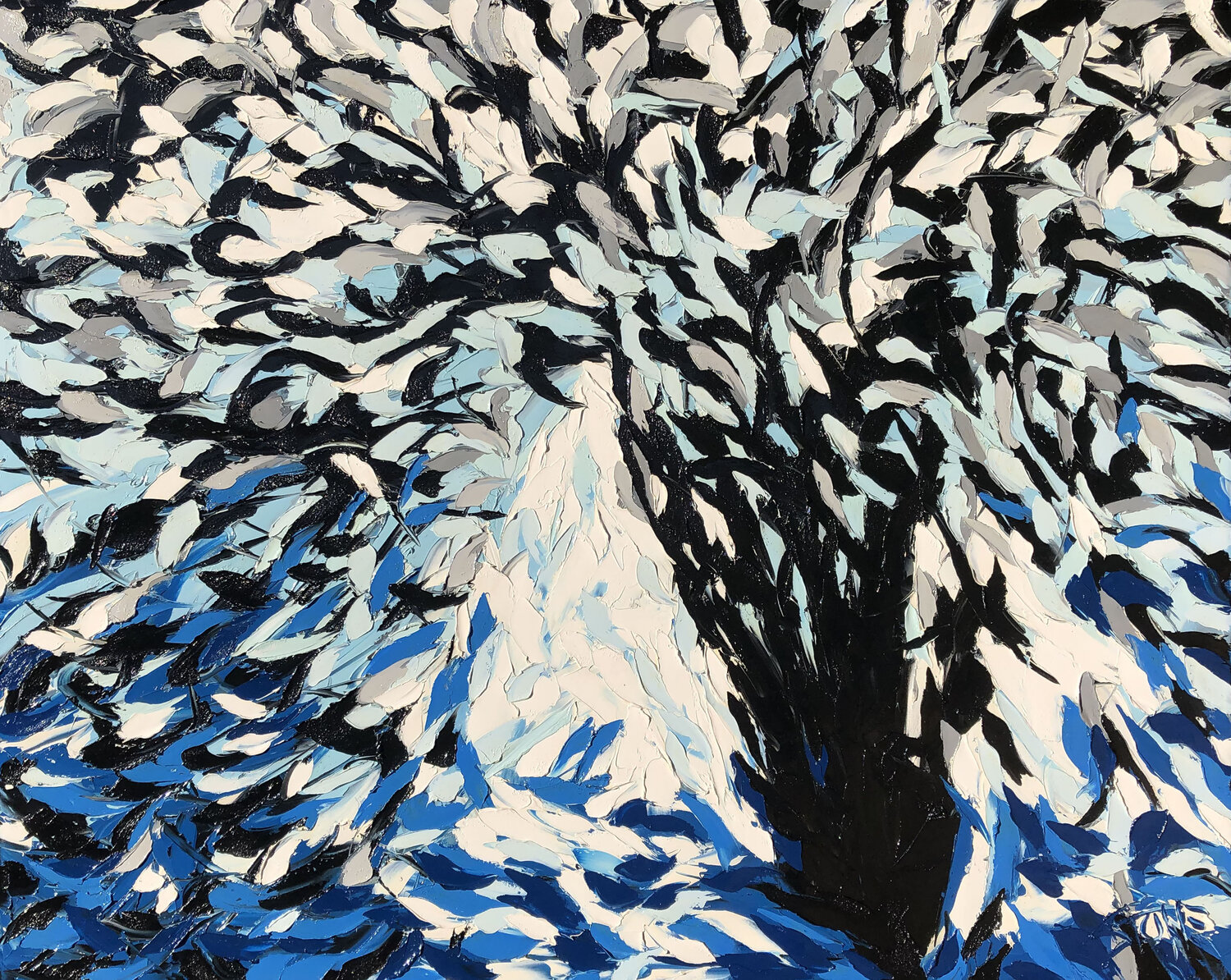Front Birch Bill Stone Original painting for sale
