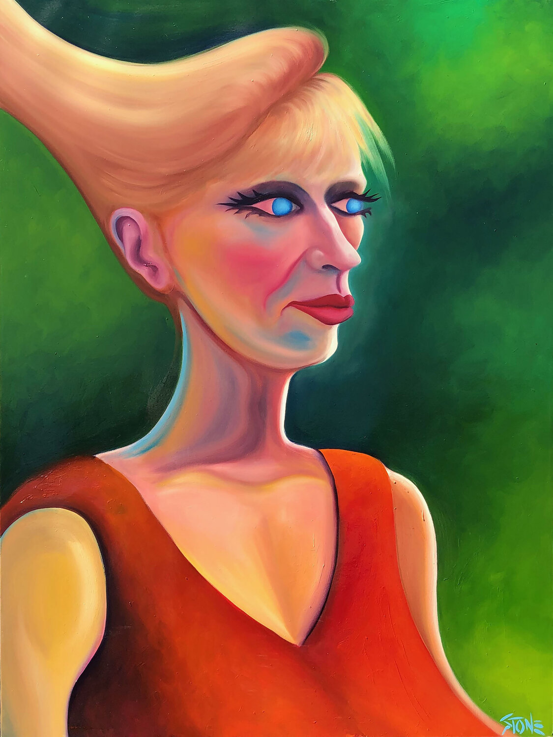 Crazy Eyes Bill Stone Original painting for sale