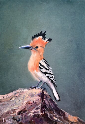 Hoopoe bird by Elena Lukina, Painting for Sale on Select