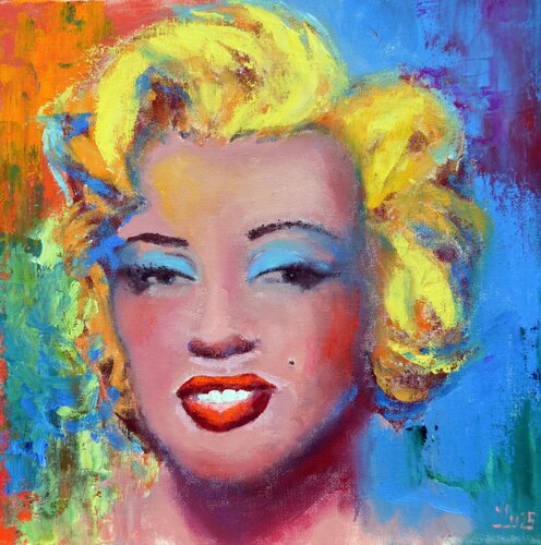 Luminous Myth: The Reflection of Marilyn by Elena Lukina, Painting for Sale on Select