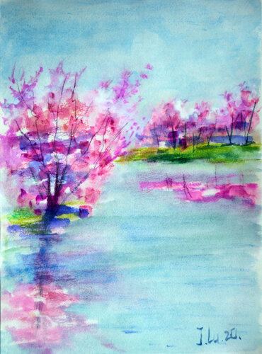 Pink Radiance by Elena Lukina, Painting for Sale on Select