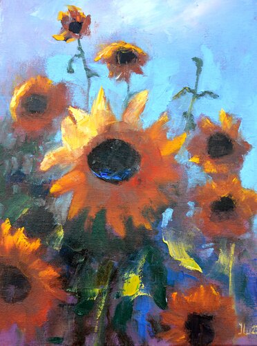 Solar Echoes: Chromatic Radiance von Elena Lukina, Malerei kaufen auf Select