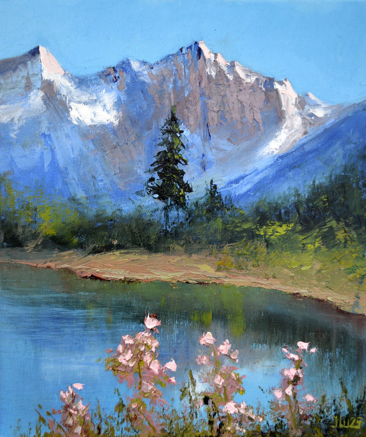 Mountain flowers Elena Lukina Original painting for sale
