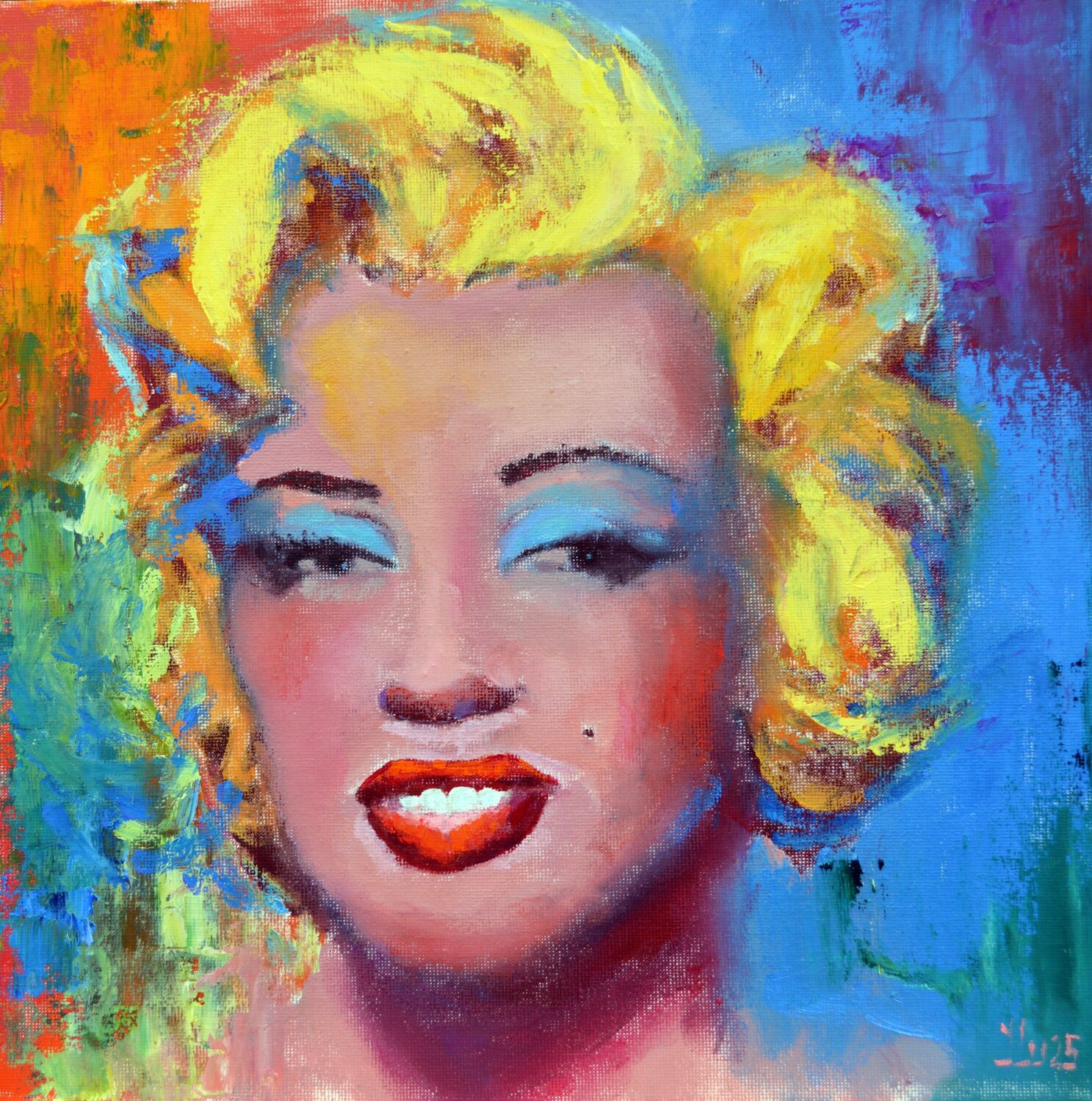 Luminous Myth: The Reflection of Marilyn Elena Lukina Original painting for sale
