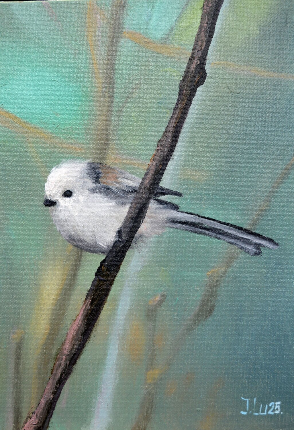 Little bird Chumichka Elena Lukina Original painting for sale