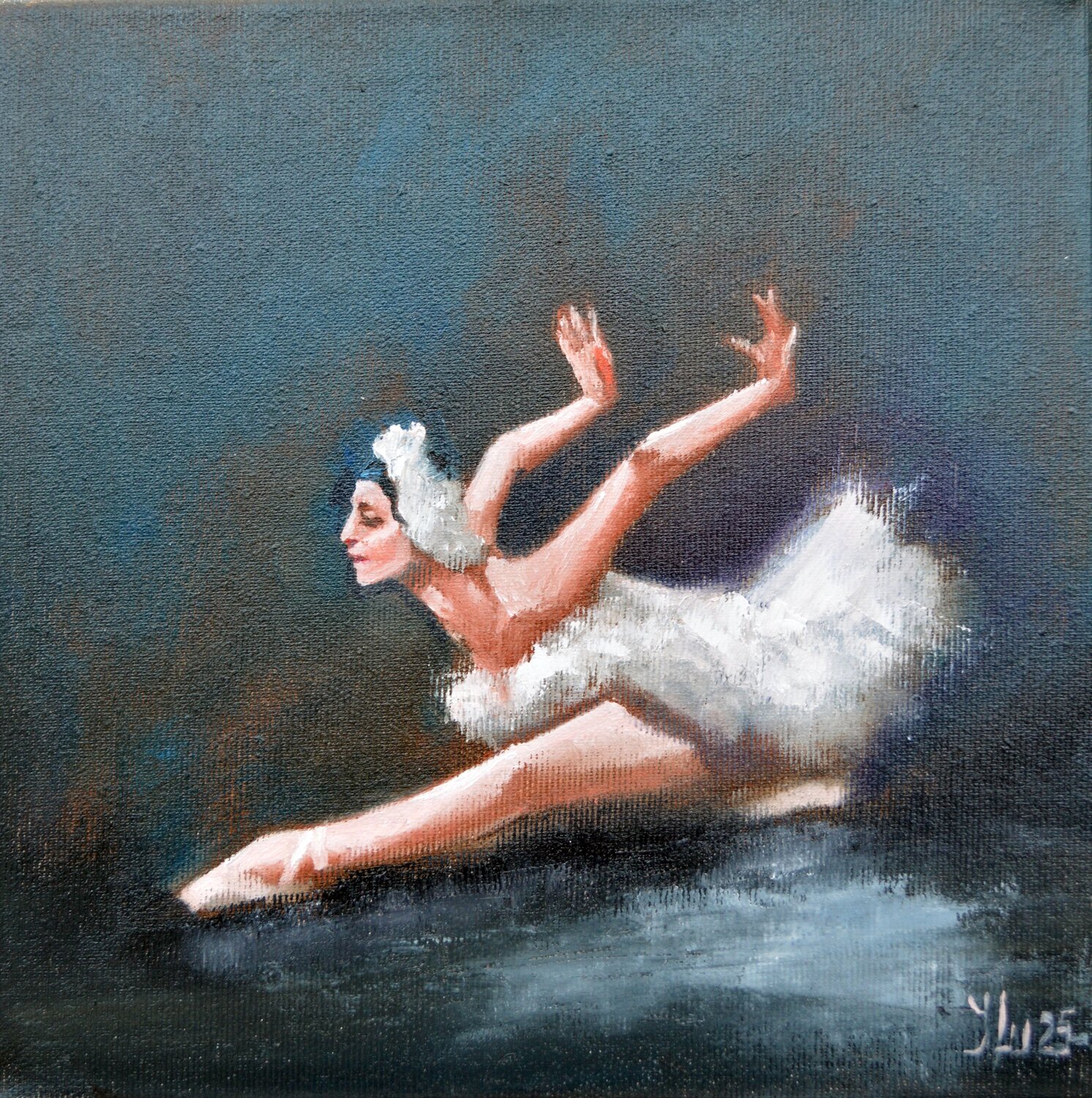 Arms like a swan's wings Elena Lukina Original painting for sale