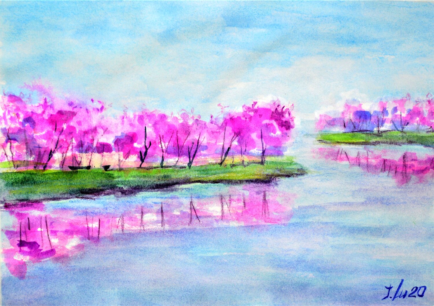 Spring Reflection Elena Lukina Original painting for sale