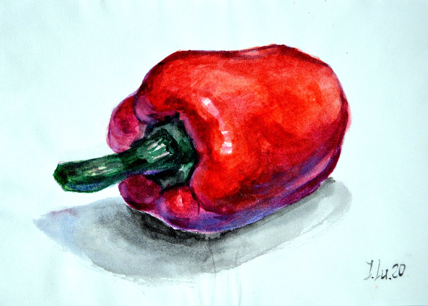 The Crimson Pulse (Red Pepper, 2020) Elena Lukina Original painting for sale