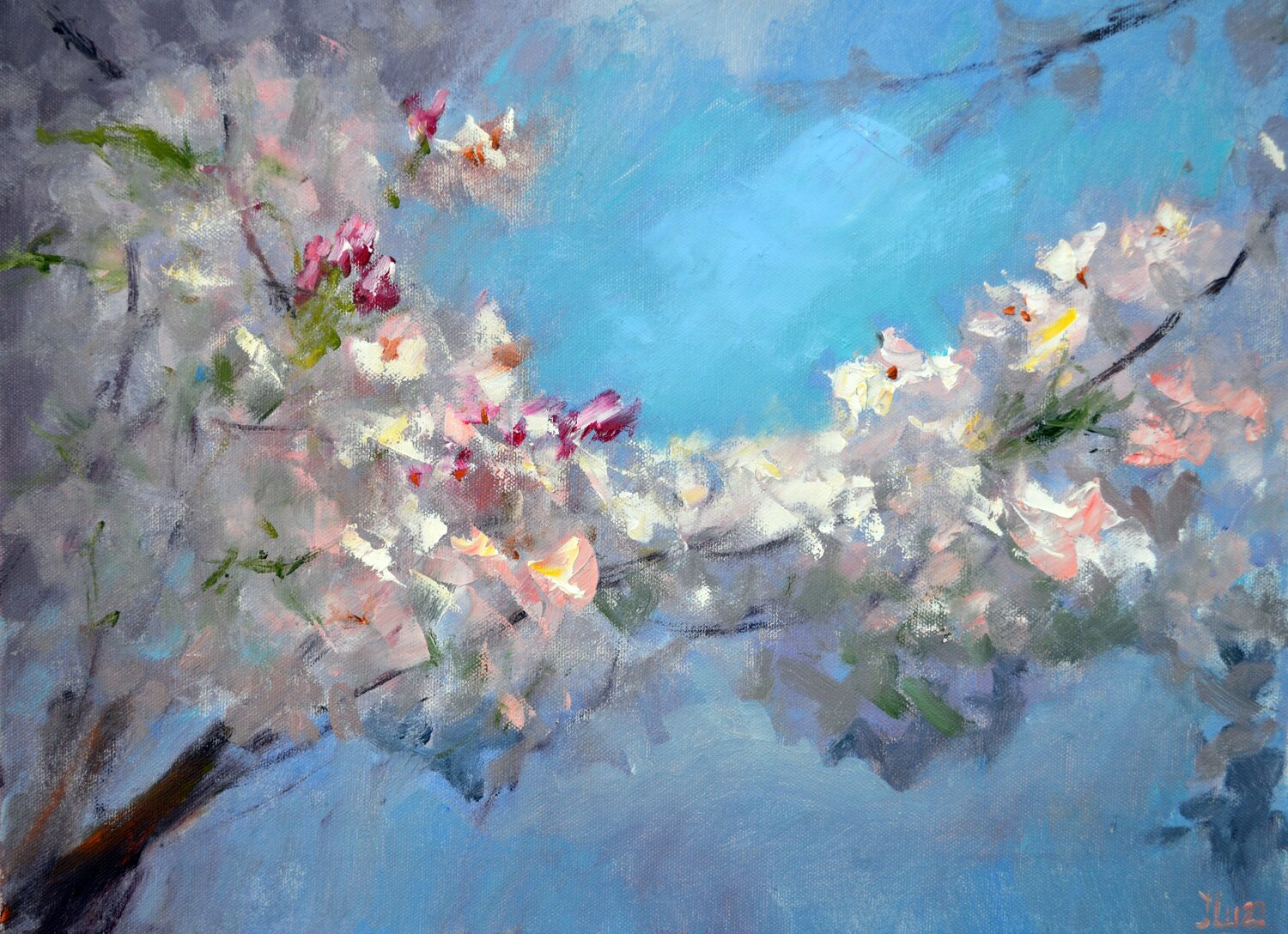 Flowering branch Elena Lukina Original painting for sale