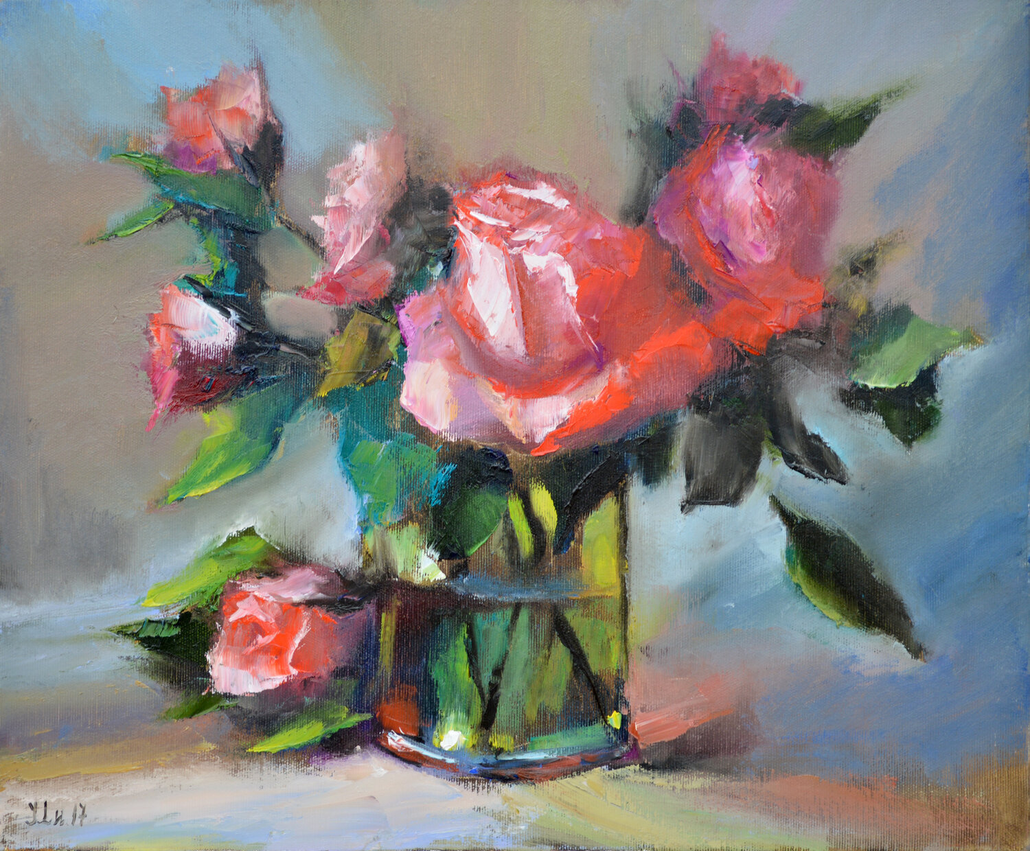 The Fragile Rhythm of Petals Elena Lukina Original painting for sale