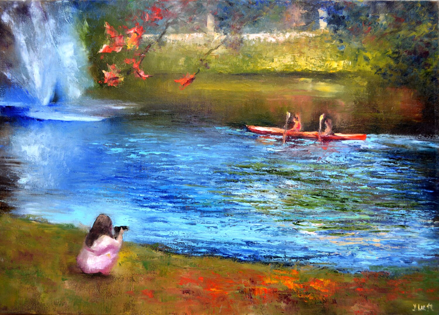 The Observer of Serene Horizons Elena Lukina Original painting for sale