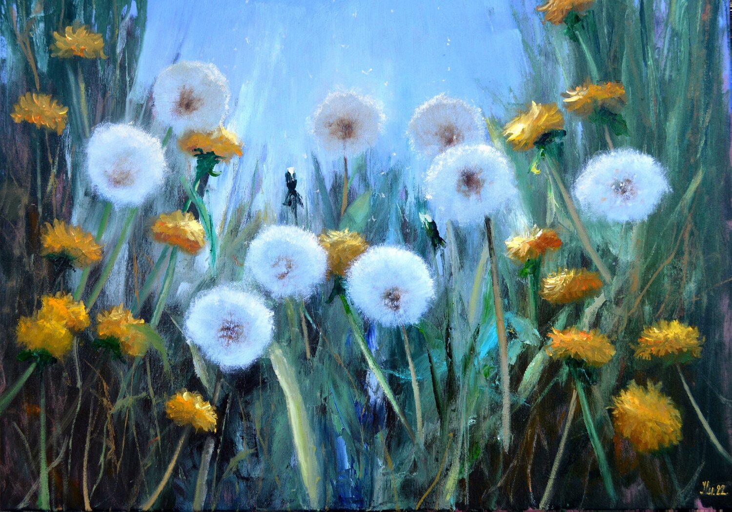 The Geometry of Shimmering Light Elena Lukina Original painting for sale