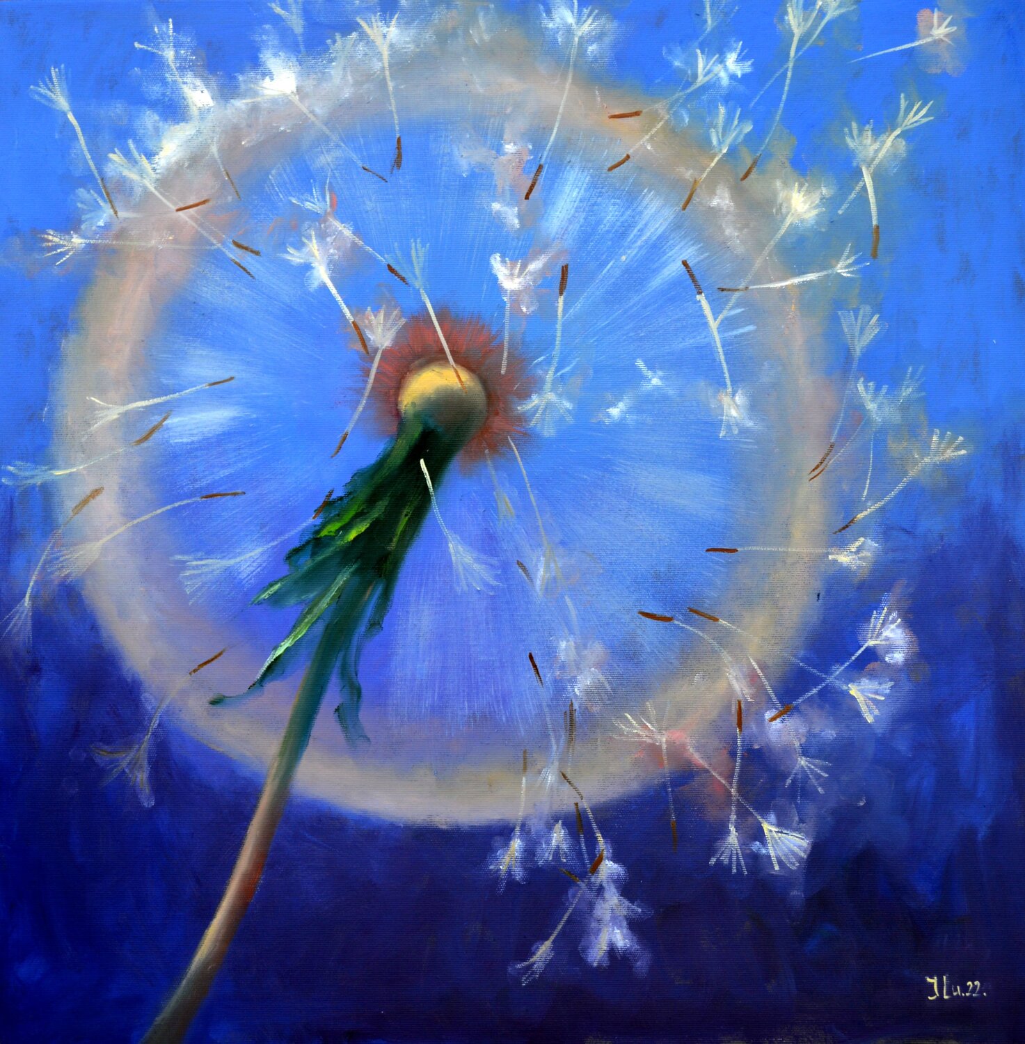 The Geometry of Cosmic Order Elena Lukina Original painting for sale