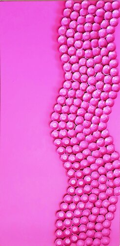 Flowerbomb 9 Pink | Sculptural Painting by Julee Latimer, Painting for Sale on Select