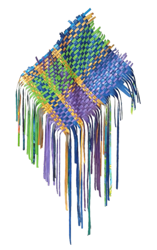 Push Off | Sculptural woven paint artwork by Julee Latimer, Painting for Sale on Select