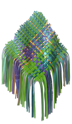 Swatch 4 Green | Sculptural woven paint artwork by Julee Latimer, Painting for Sale on Select
