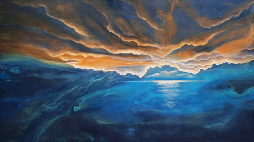 Skyfall by Rina Ritzi, Painting for Sale on Select