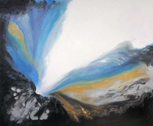 Sun Shines Bright on Ice by Rina Ritzi, Painting for Sale on Select