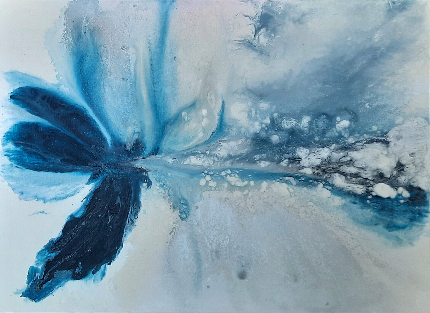 Blue Damselfly Rina Ritzi Original painting for sale