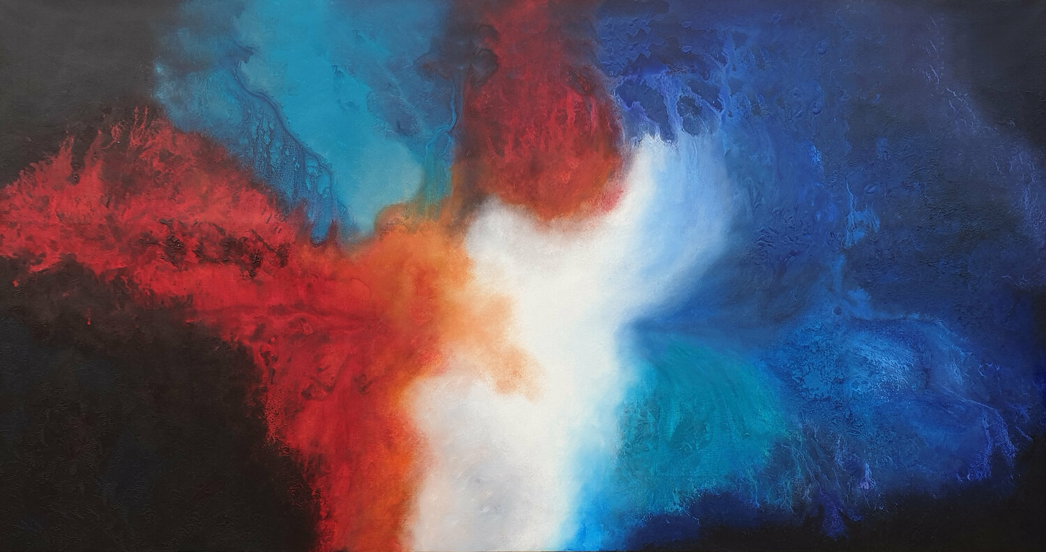 Reddish Clouds Rina Ritzi Original painting for sale