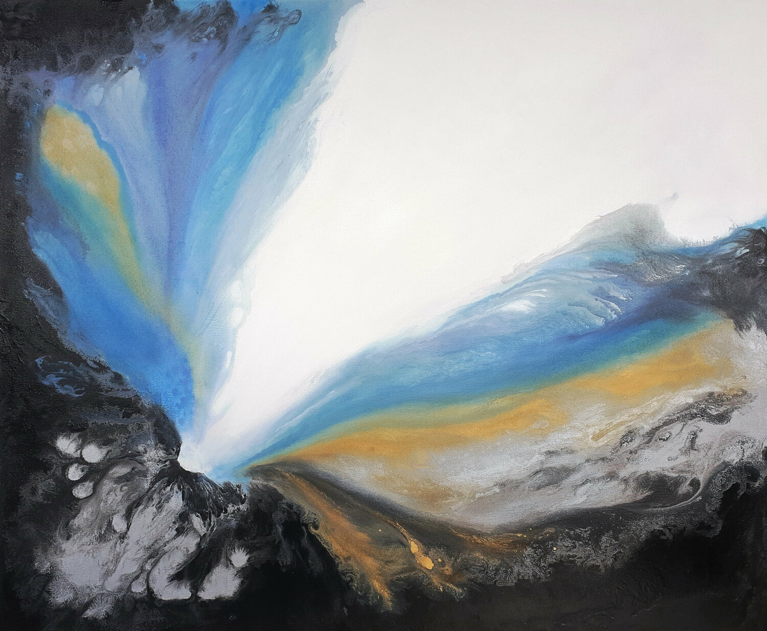 Sun Shines Bright on Ice Rina Ritzi Original painting for sale
