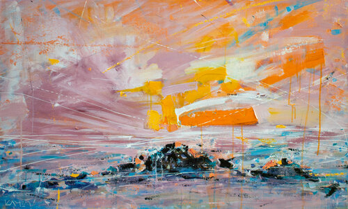 Lazy Ocean by Kamen Trifonov, Painting for Sale on Select