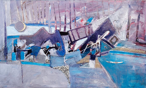 Harbour at Dawn by Kamen Trifonov, Painting for Sale on Select